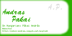 andras pakai business card